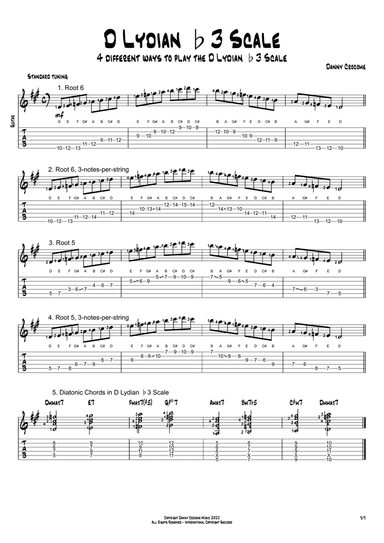 D Lydian b3 Scale (4 Ways to Play)