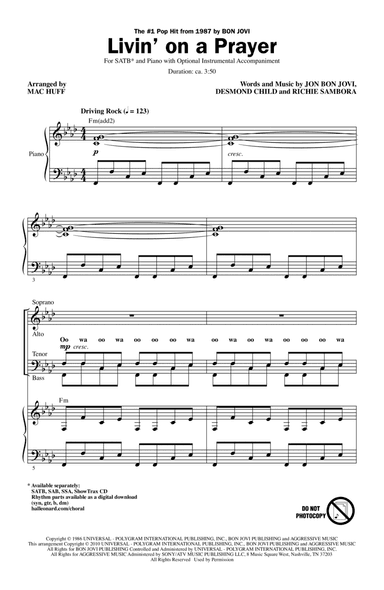 Livin' On A Prayer (arr. Mac Huff)