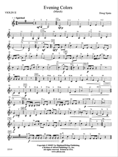 Evening Colors: 2nd Violin