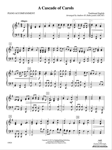 A Cascade of Carols: Piano Accompaniment