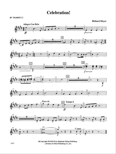 Celebration!: 1st B-flat Trumpet