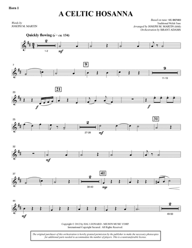 A Celtic Hosanna - F Horn 1