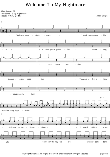 Welcome To My Nightmare