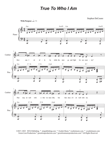 True To Who I Am (Vocal solo)