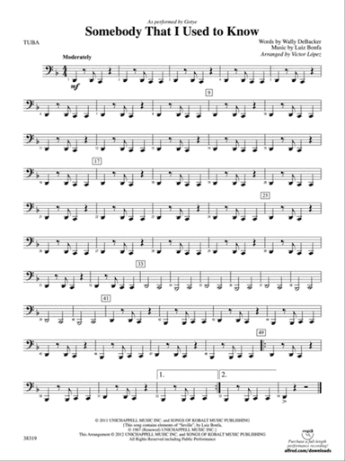 Somebody That I Used to Know: Tuba