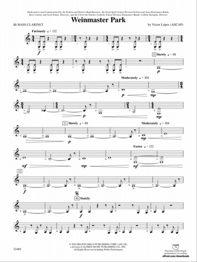 Weinmaster Park: B-flat Bass Clarinet