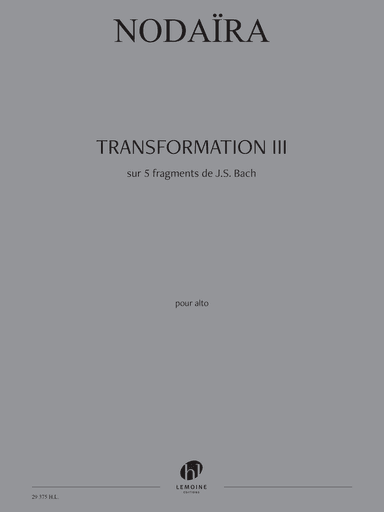 Transformation III sur cinq fragments de J.S. Bach