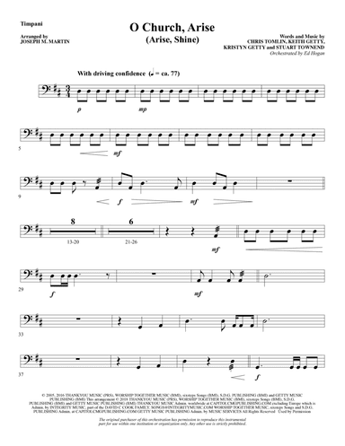 O Church, Arise (Arise, Shine) - Timpani