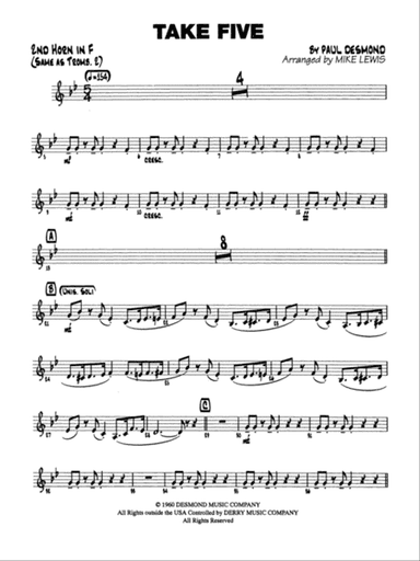 Take Five: 2nd F Horn