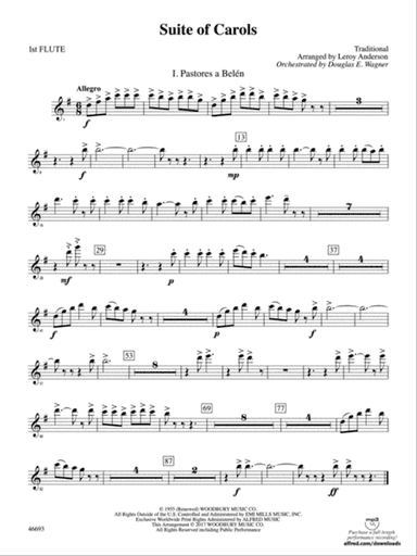 Suite of Carols: Flute