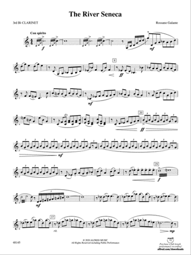 The River Seneca: 3rd B-flat Clarinet