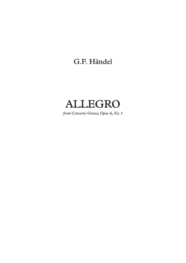 Allegro in G Major - G.F. Händel