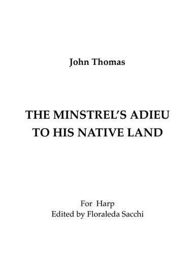 The Minstrel's Adieu to his Native Land