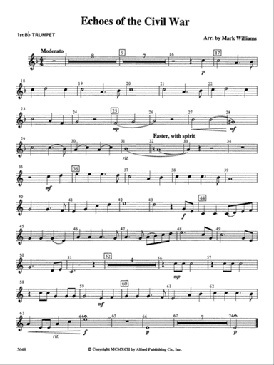 Echoes of the Civil War: 1st B-flat Trumpet