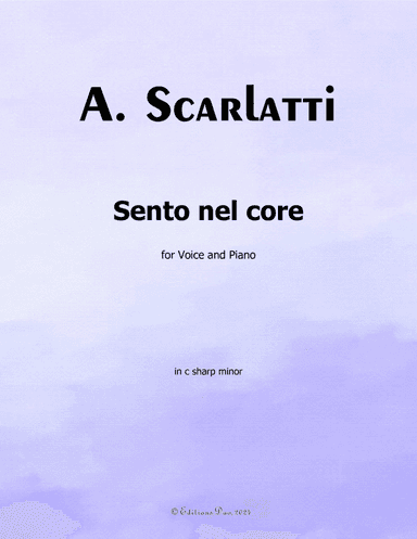 Sento nel core, by Scarlatti, in c sharp minor
