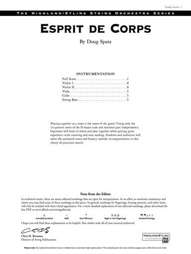 Esprit de Corps: Score