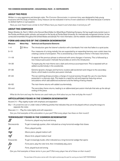 The Common Denominator: Eb Educational Pack