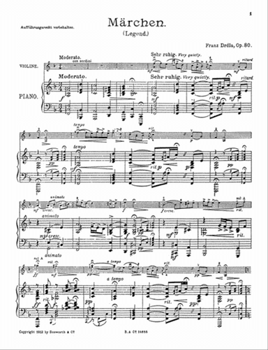 Drdla, F Marchen Op.80