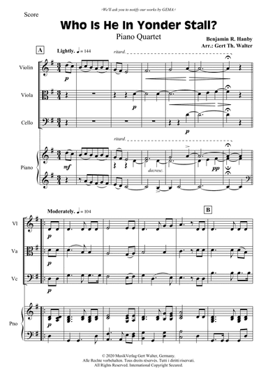 Who Is He In Yonder Stall?