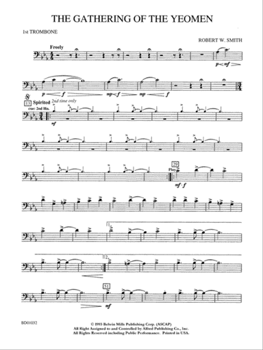 The Gathering of the Yeomen: 1st Trombone