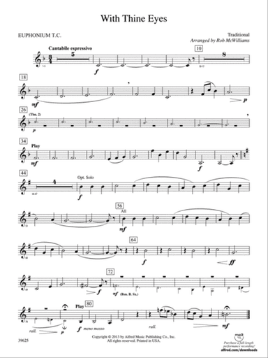 With Thine Eyes: Baritone T.C.