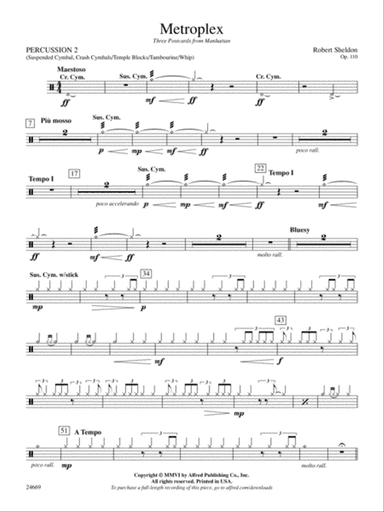 Metroplex: Three Postcards from Manhattan: 2nd Percussion