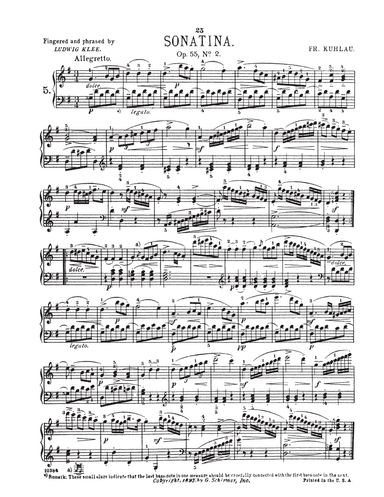 Sonatina In G Major, Op. 55, No. 2