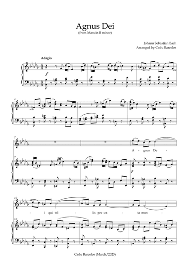 Agnus Dei - Mass B Minor BACH - Bb minor