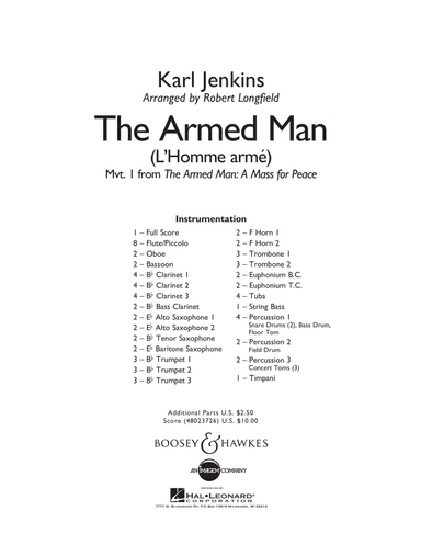 The Armed Man (from A Mass for Peace) (arr. Robert Longfield) - Conductor Score (Full Score)