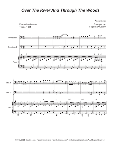 Over The River And Through The Woods (Trombone Duet)