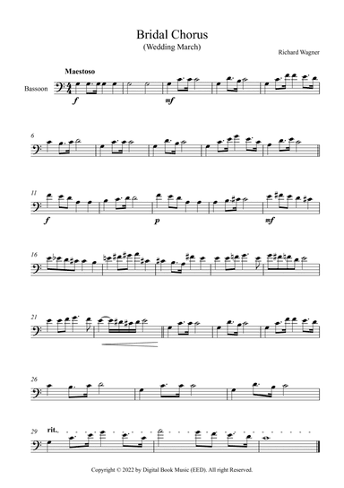 Bridal Chorus (Wedding March) - Richard Wagner (Bassoon)