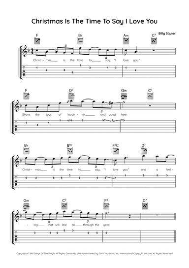 Christmas Is The Time To Say I Love You