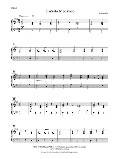 Entrata Maestoso: Piano Accompaniment