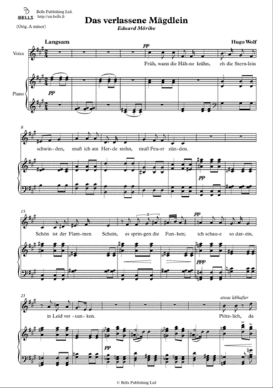 Das verlassene Magdlein (F-sharp minor)