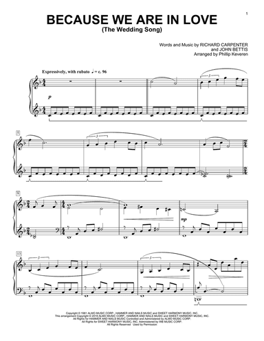 Because We Are In Love (The Wedding Song) (arr. Phillip Keveren)