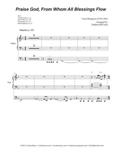 Praise God, From Whom All Blessings Flow (2-part choir - (Soprano and Tenor) (Choir/Vocal)
