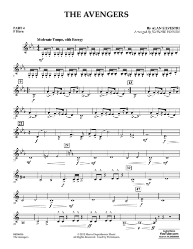 The Avengers (arr. Johnnie Vinson) - Pt.4 - F Horn