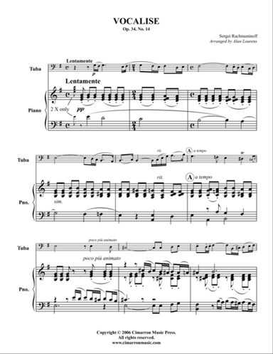 Vocalise, Op. 34 No. 14
