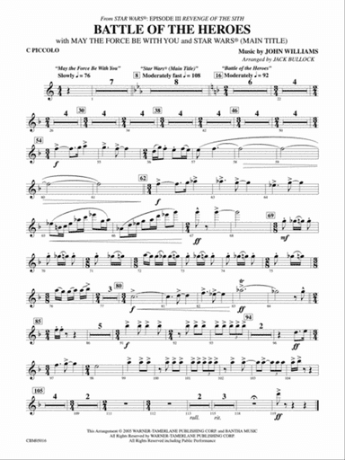 The Battle of the Heroes (from Star Wars®: Episode III Revenge of the Sith): Piccolo