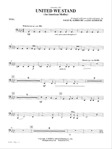 United We Stand (An American Medley): Tuba