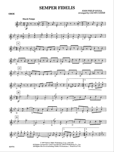 Semper Fidelis: Oboe
