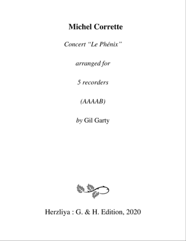 Concert "Le Phénix" (arrangement for 5 recorders)