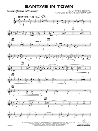 Santa's in Town: 1st F Horn