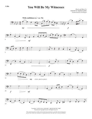 You Will Be My Witnesses - Cello