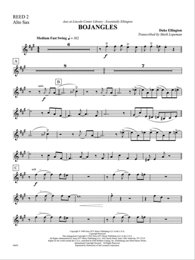 Bojangles: 2nd E-flat Alto Saxophone