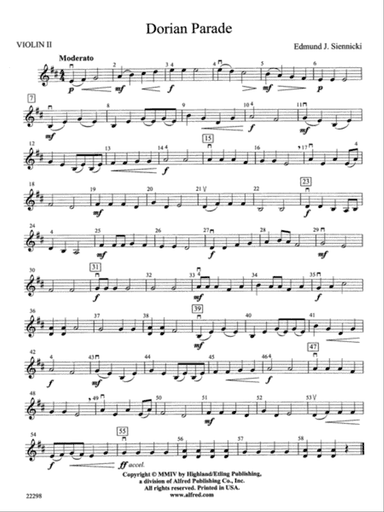 Dorian Parade: 2nd Violin