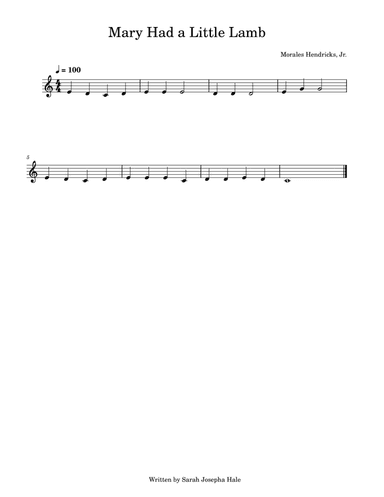 Mary Had a Little Lamb