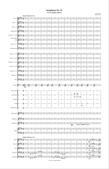 Symphony No 38 in G sharp minor