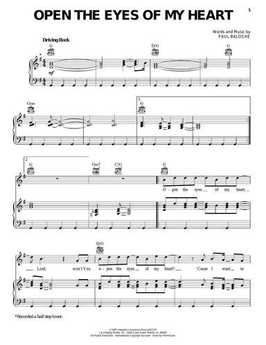 Open The Eyes Of My Heart