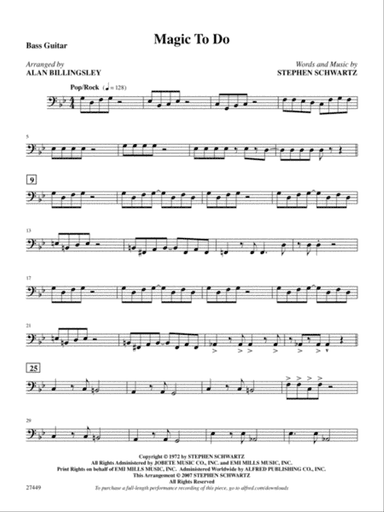 Magic to Do (from Pippin): String Bass